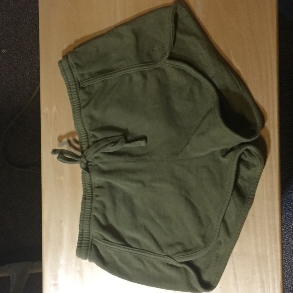 Volcom army green short shorts